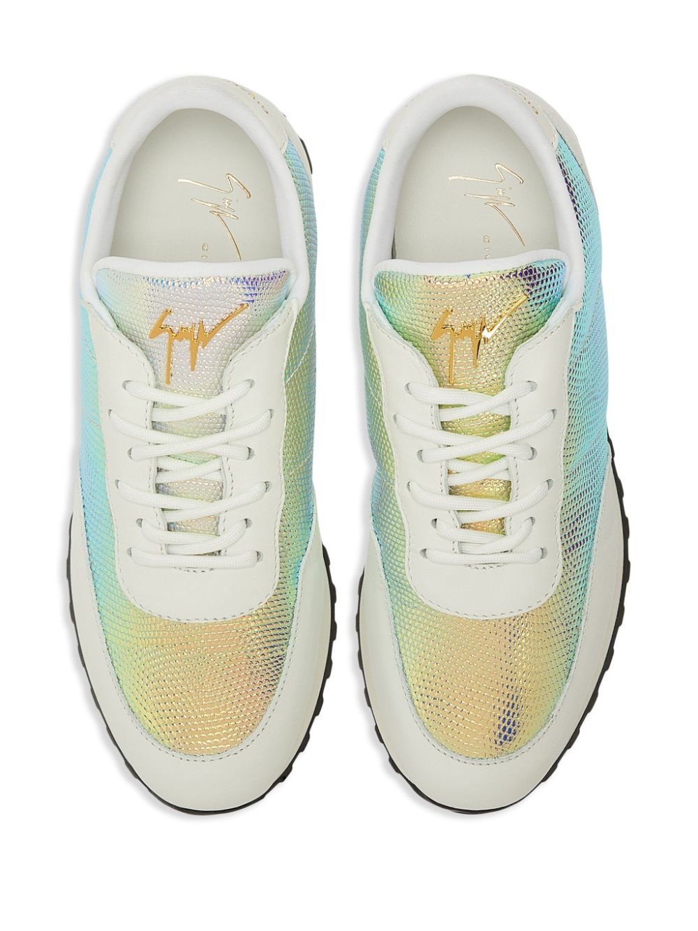 holographic-effect low-top sneakers - 4