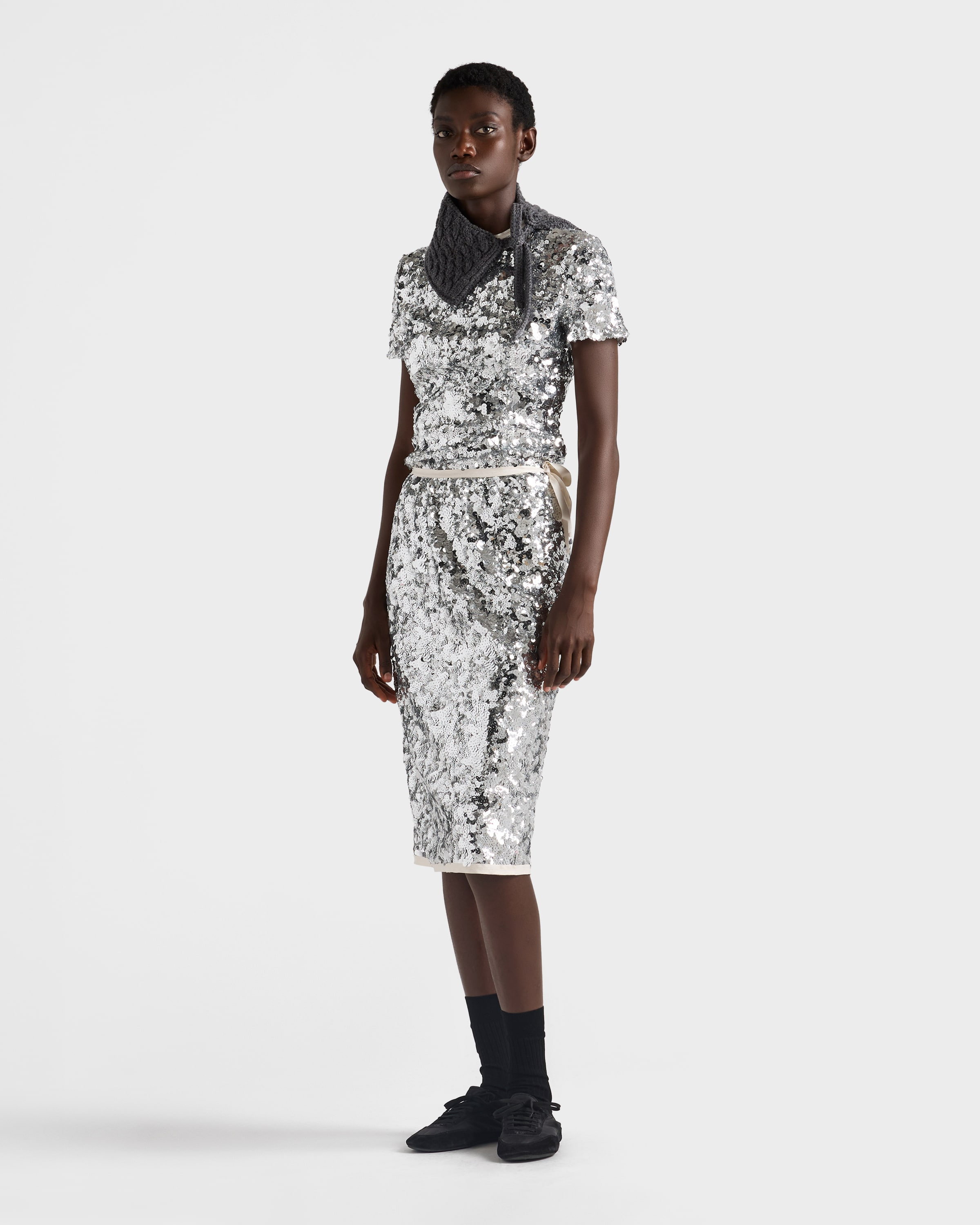 Embroidered sequin skirt - 2