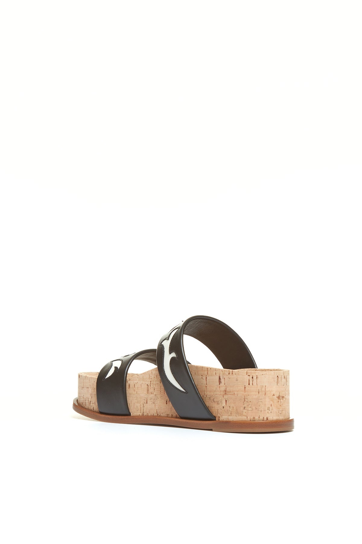 Flame Striker Sandal in Black Leather - 3