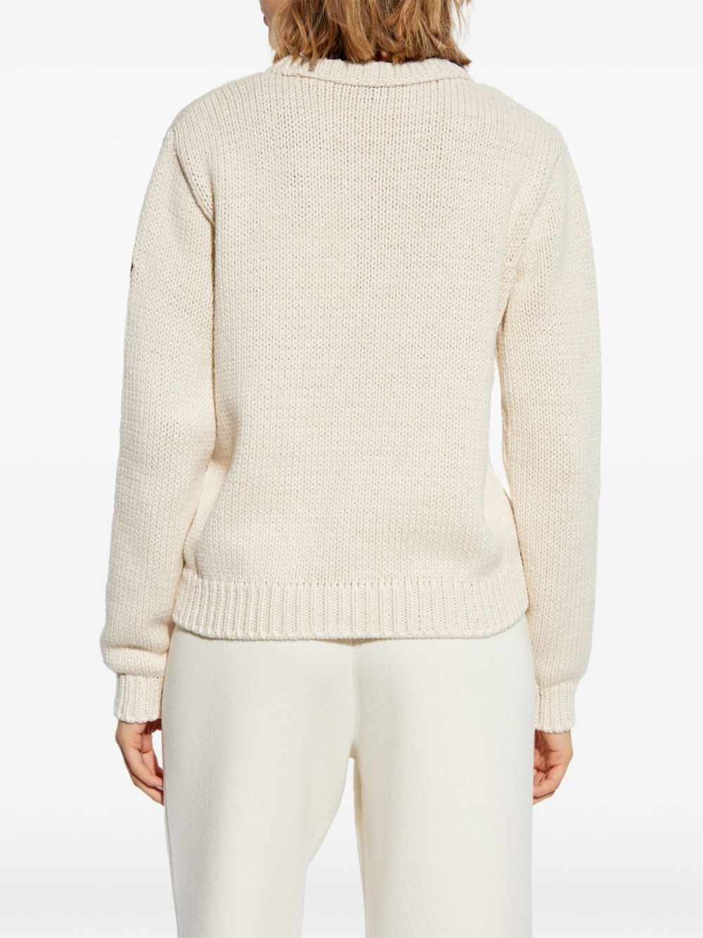 logo-embroidered cotton sweatshirt - 4