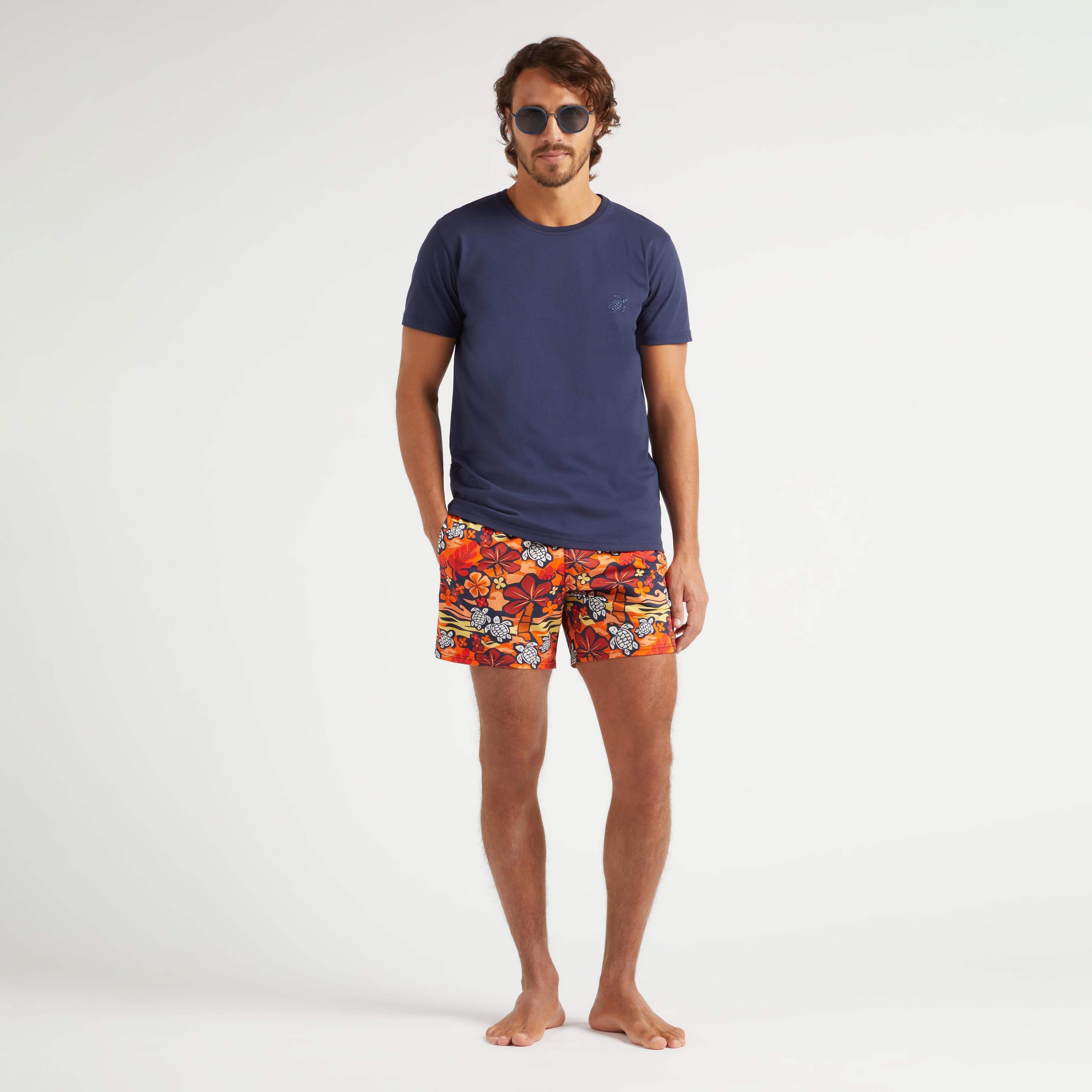 Men Organic Cotton T-shirt Monoi Turtles Back Print - 5
