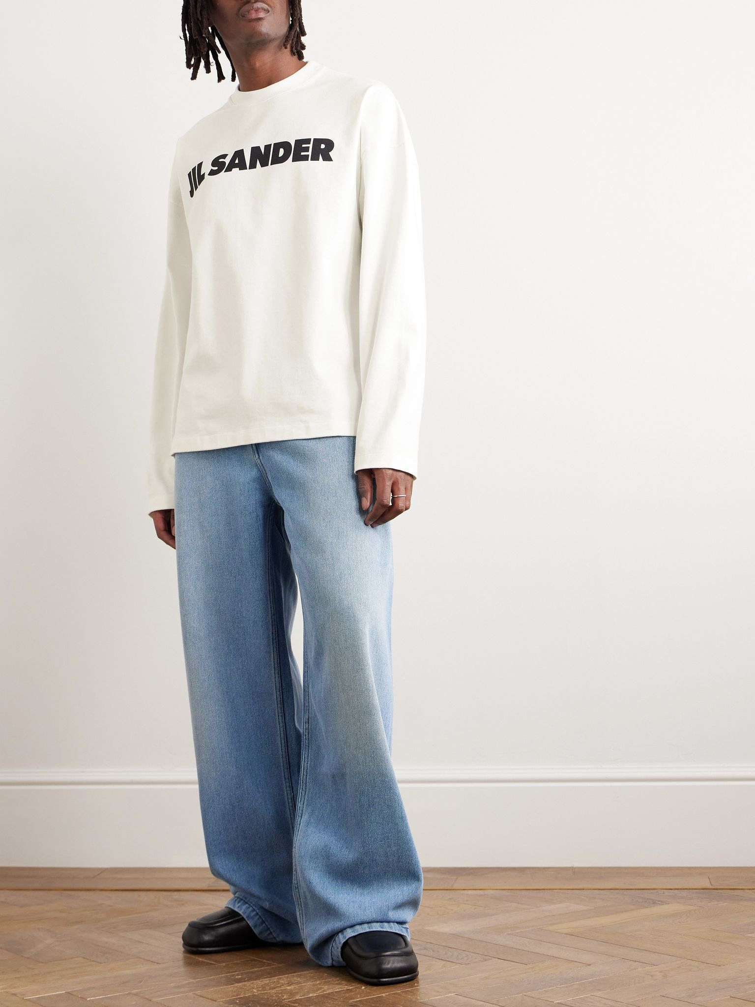 Logo-Print Cotton-Jersey T-Shirt Off-white - 2