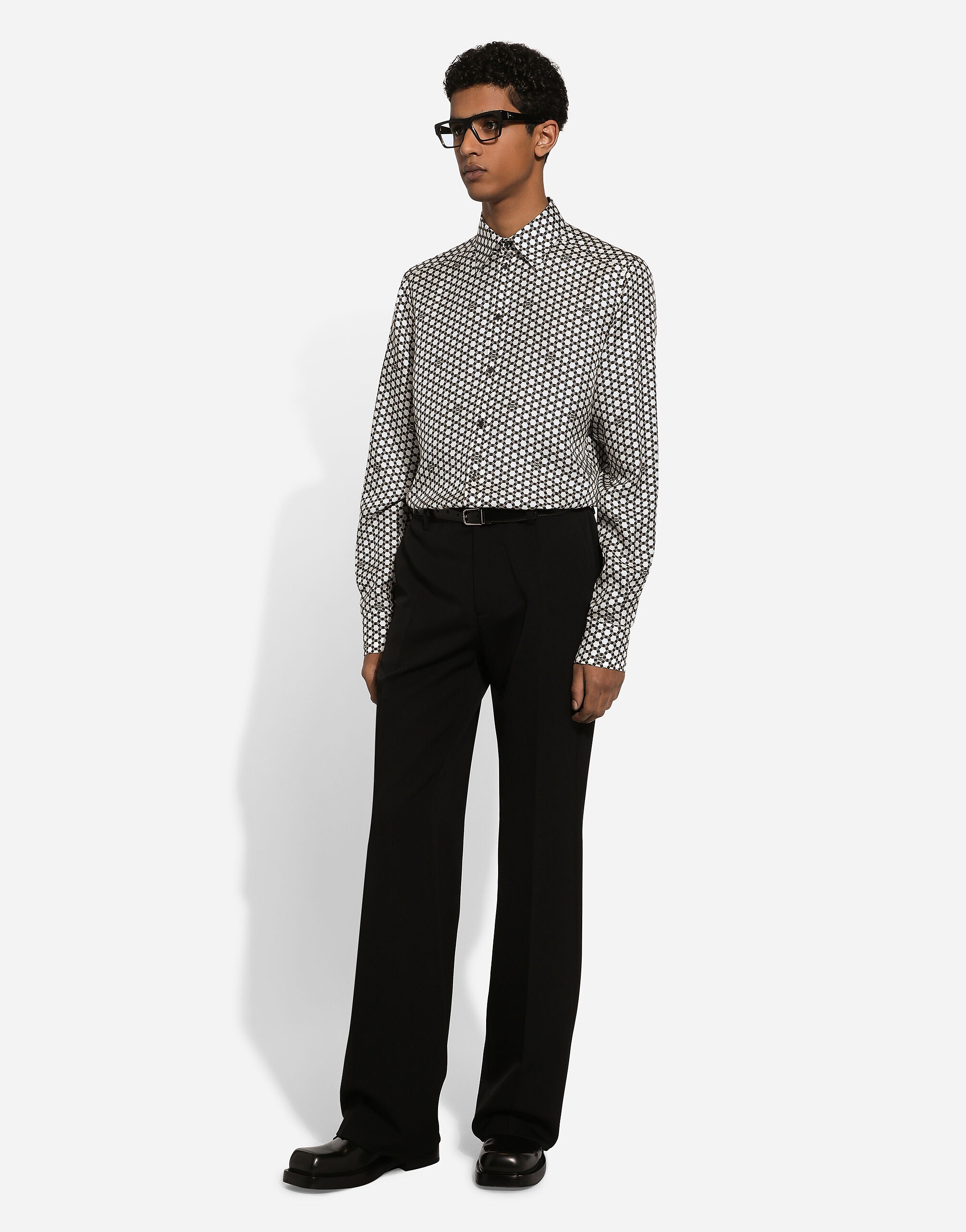 Silk Martini-fit shirt with DG print - 5