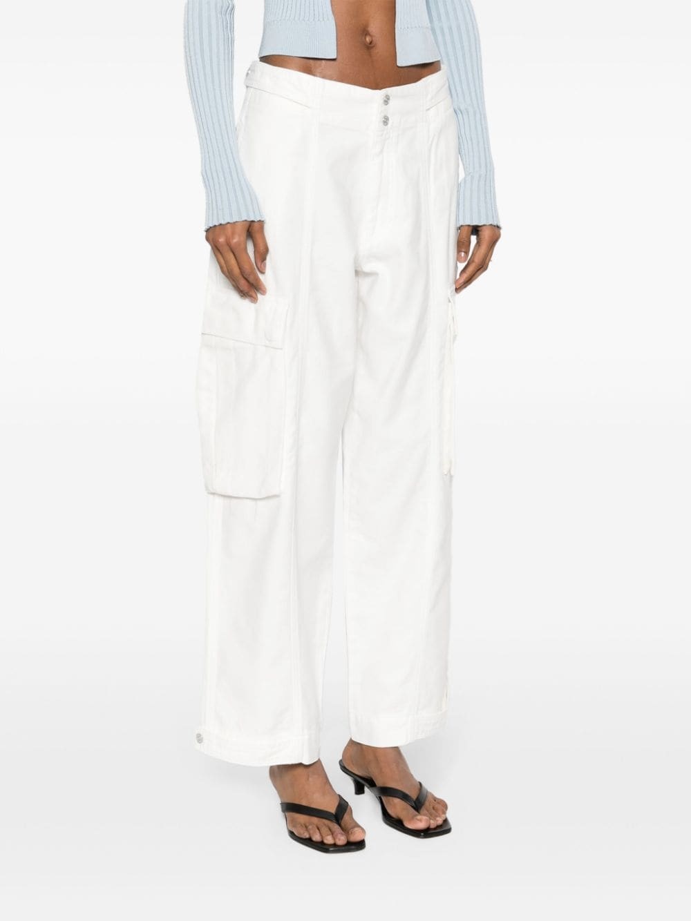 wide-leg cargo trousers - 3