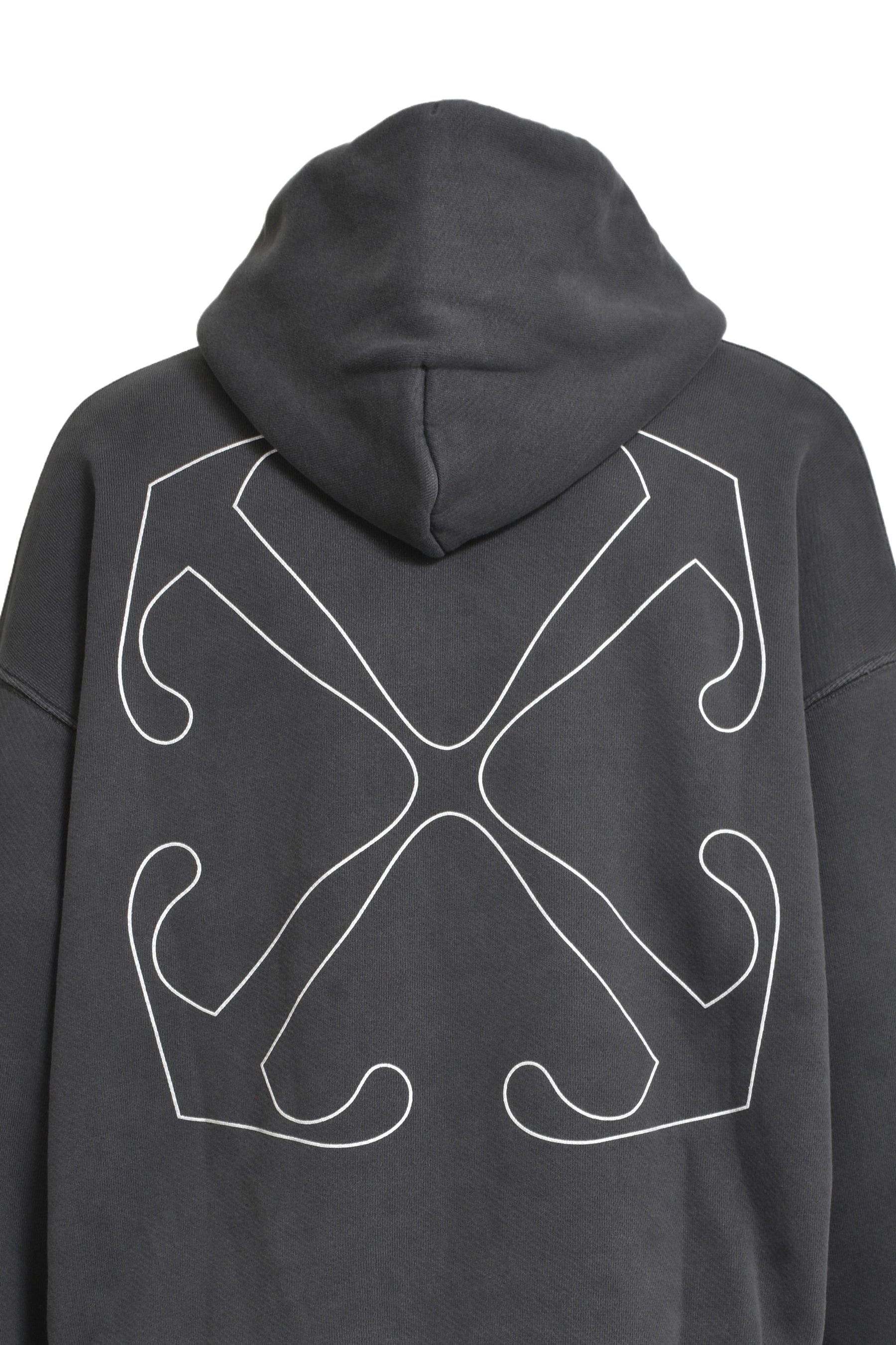 OUTLINE ARROW SKATE HOODIE / BLK WHT - 5