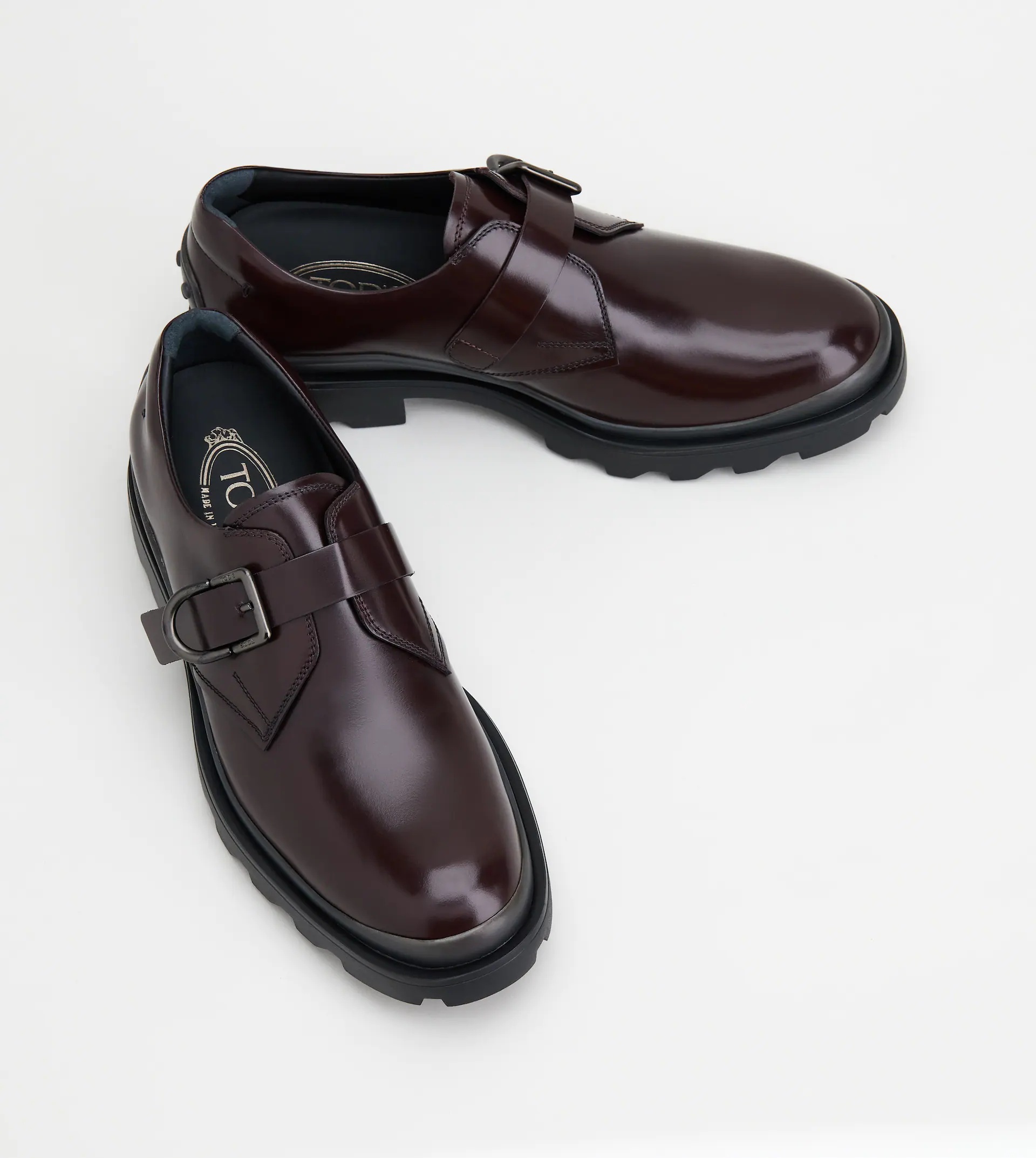 MONKSTRAPS IN LEATHER - BURGUNDY - 4