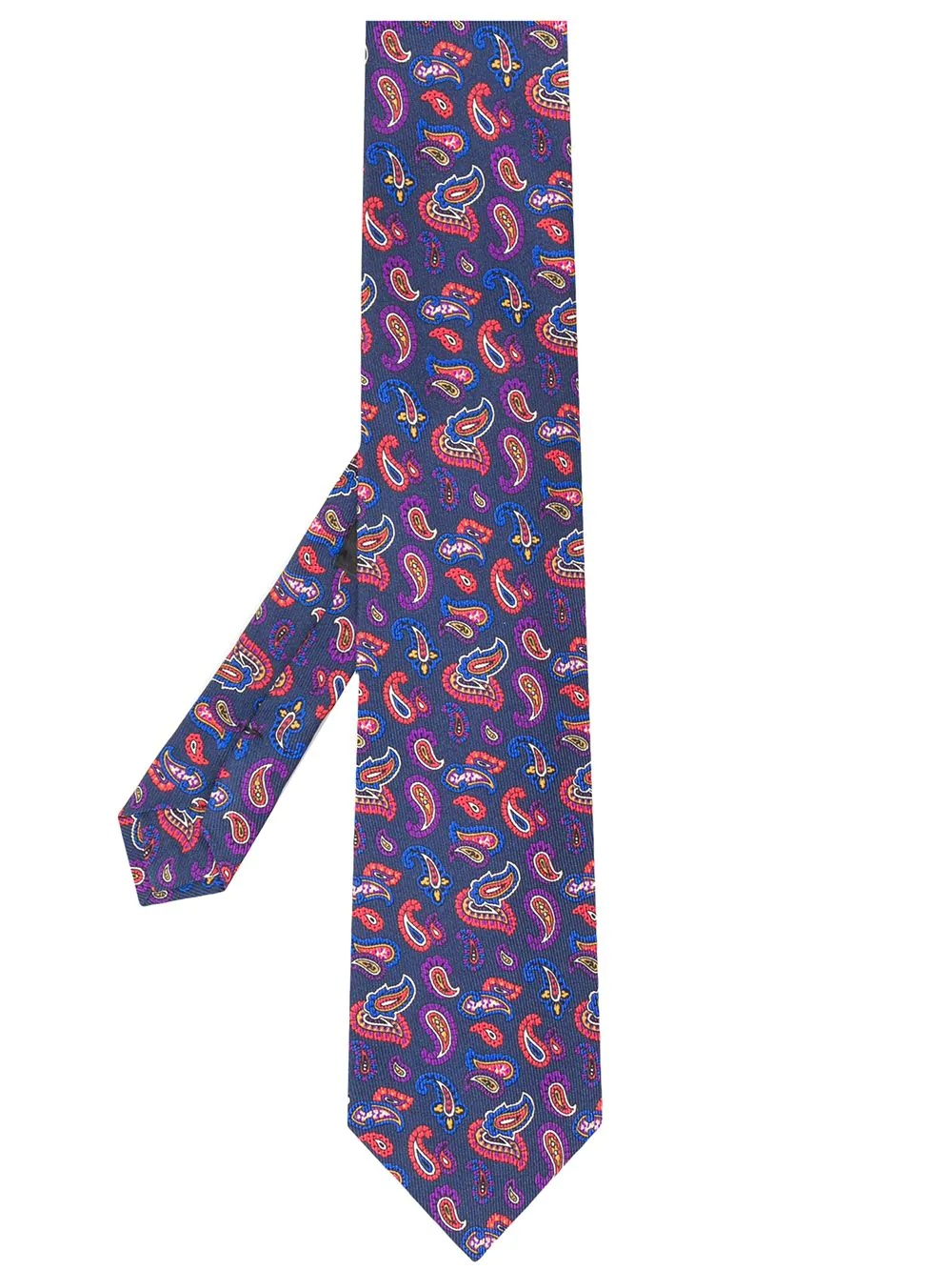 Micro paisley-print silk tie - 1