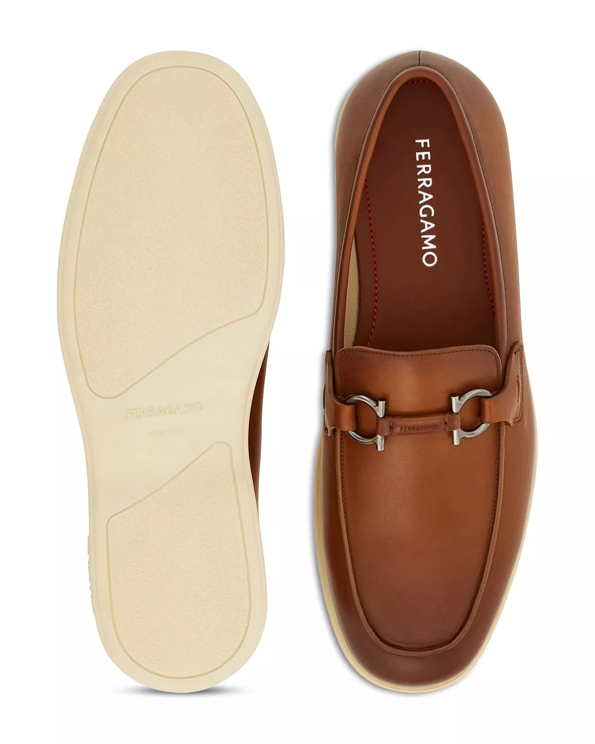 Men's Casual Loafers with Gancini Ornament - 3