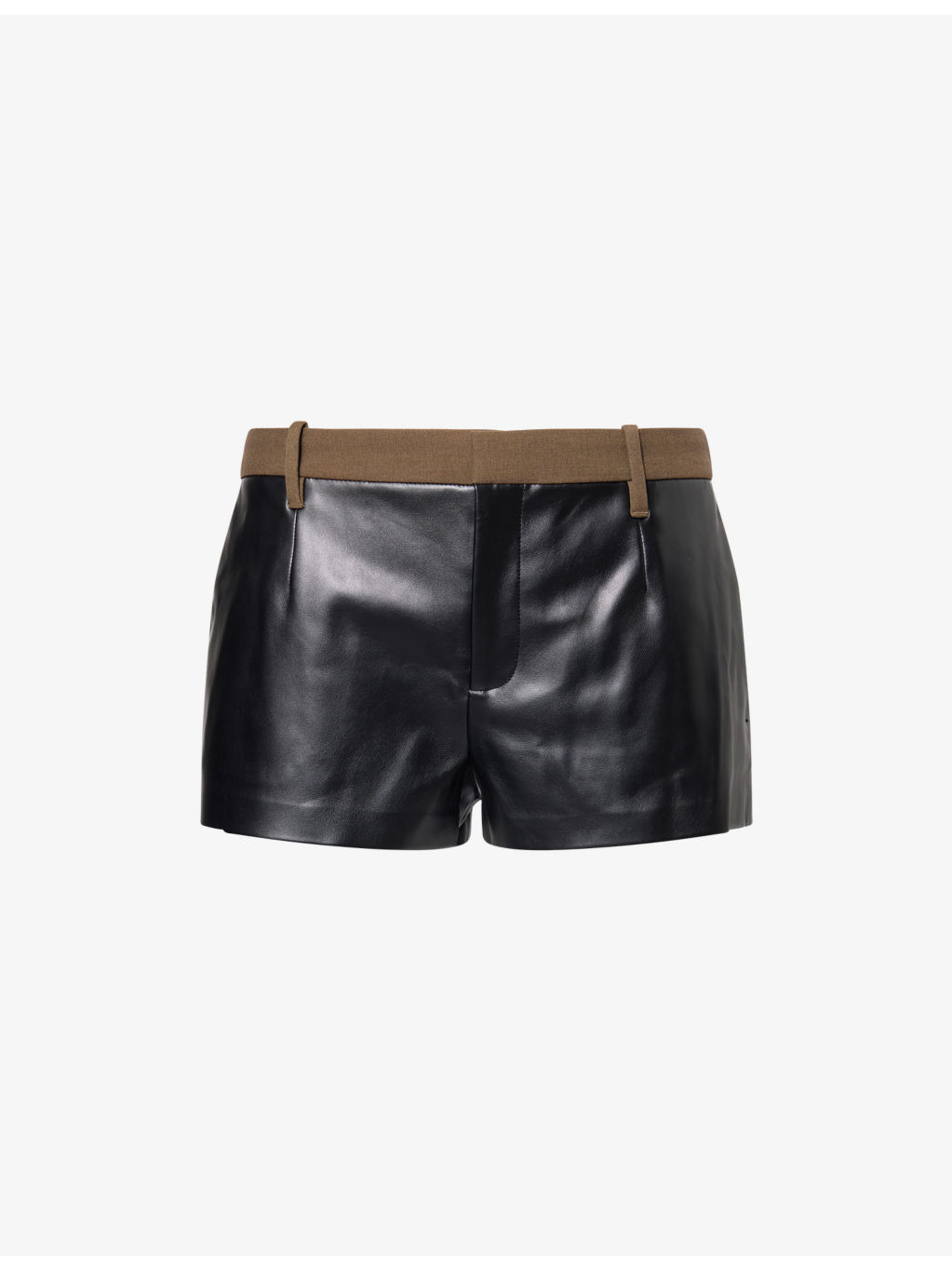 Brera Low-Rise Faux-Leather Short - 1