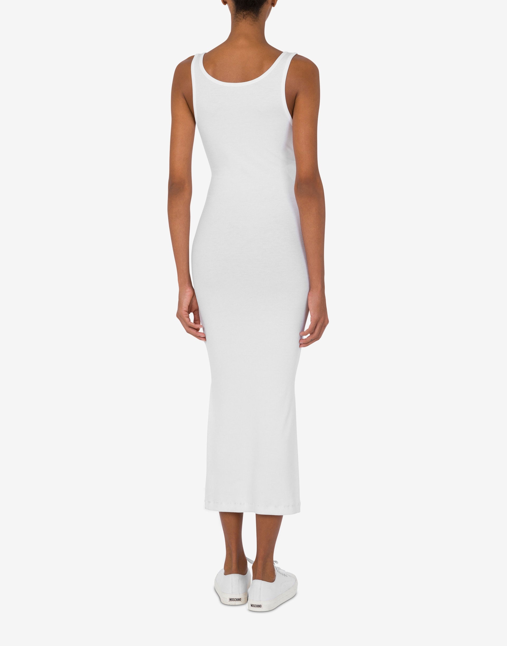 STRETCH COTTON DRESS WITH LACES - 2
