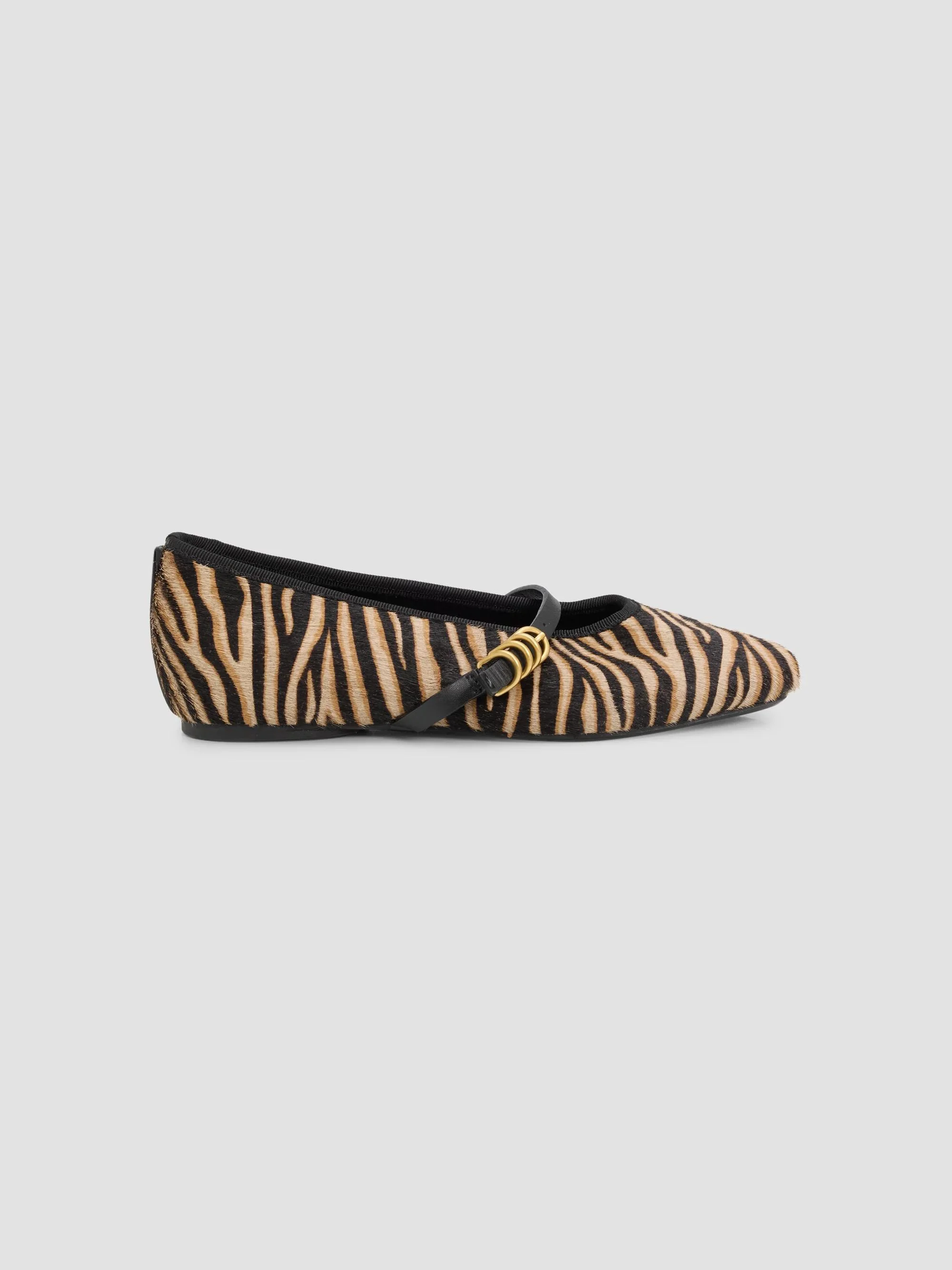 Women's Spire Zebra-Print Calf Hair Mary Janes - Cream Zebra - 1