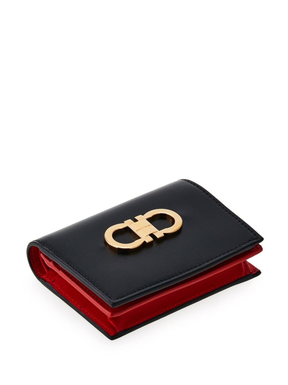 logo-plaque leather wallet - 3