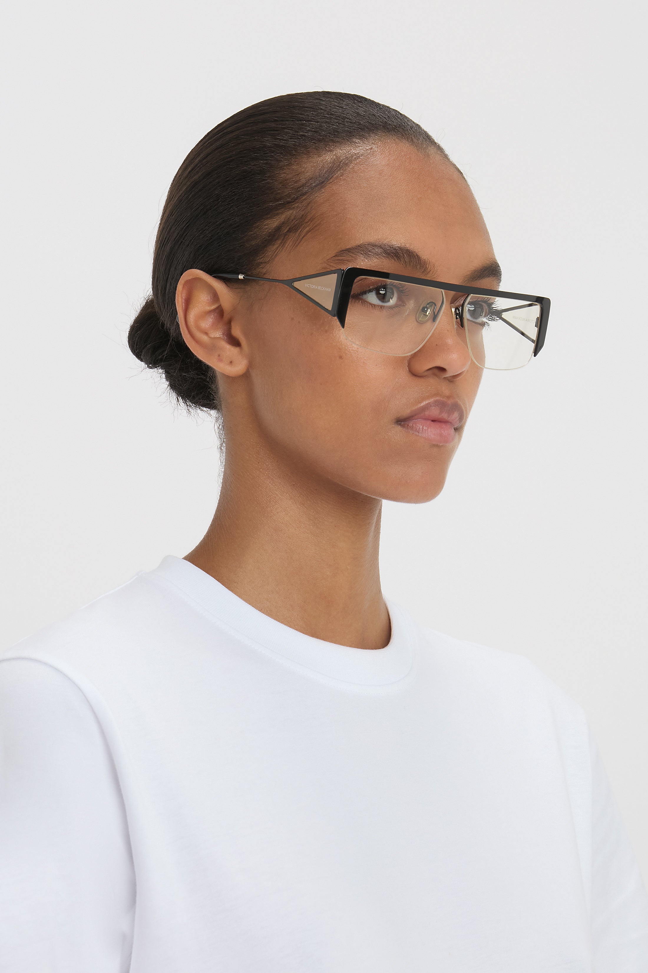 Flat Top Rectangular Opticals In Black - 7