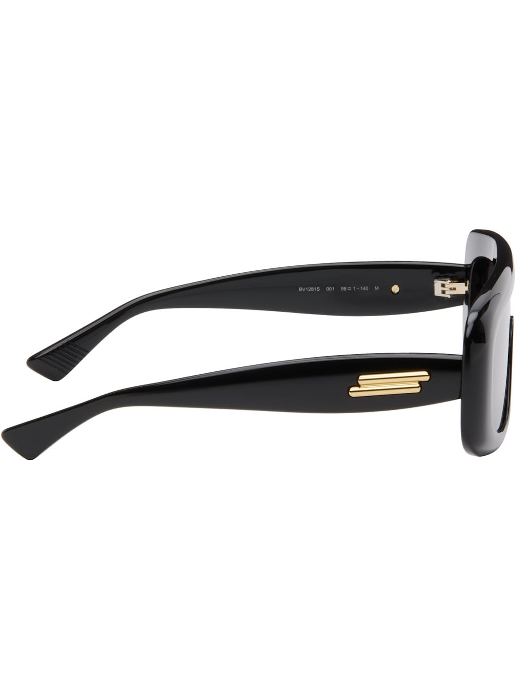 Black Curvy Mask Acetate Sunglasses - 2