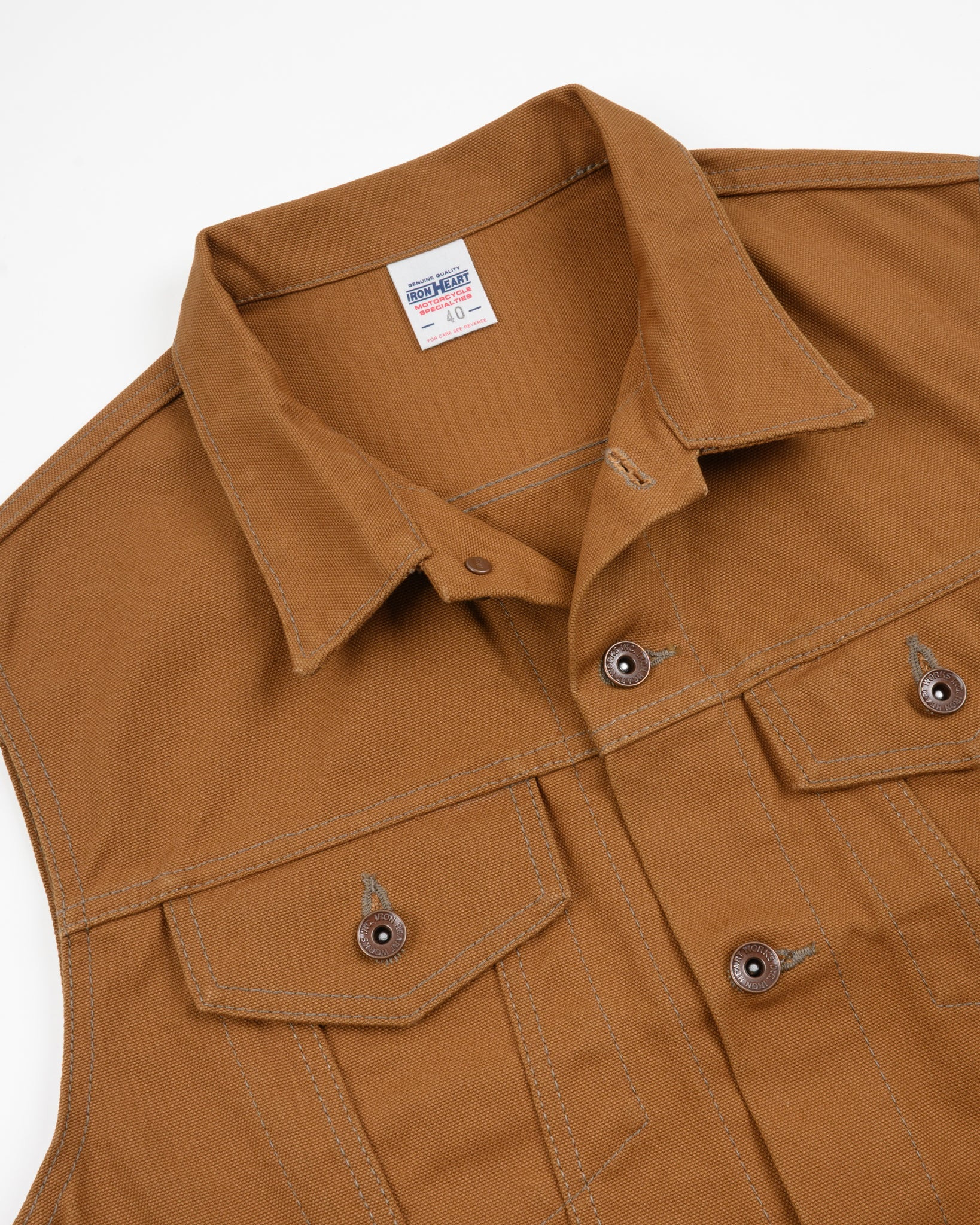 IH-2526V 17oz Duck Modified Type III Vest - Brown - 8