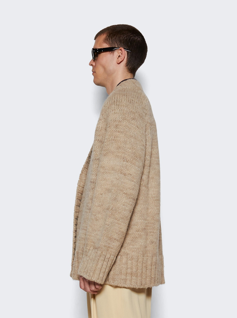 Botanical Dye Cardigan Light Brown - 4