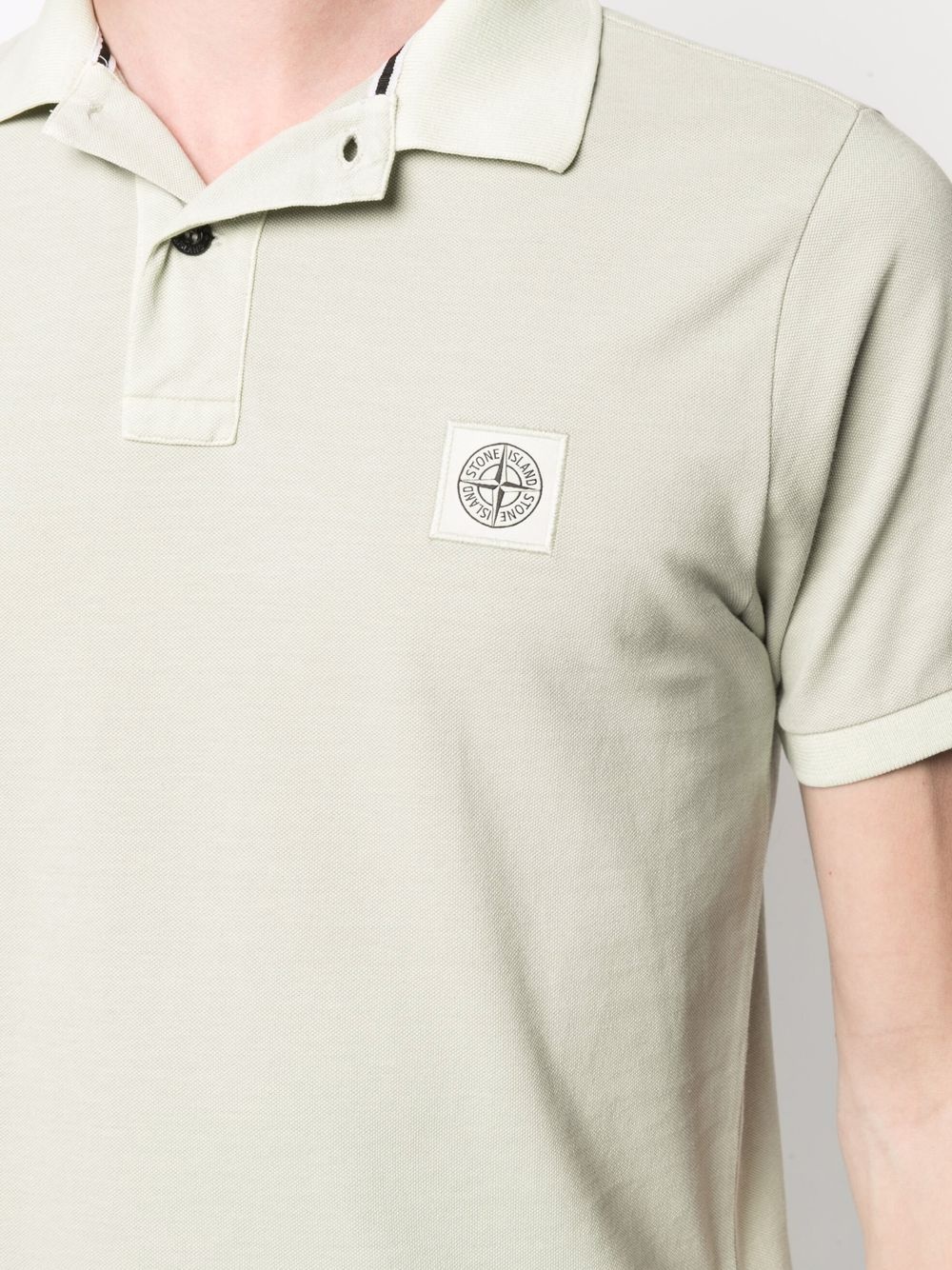 logo-patch cotton polo shirt - 5