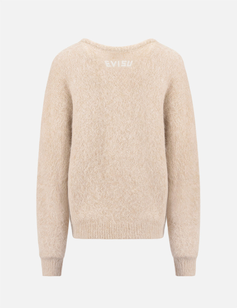 EVISU SEAGULL BADGE ALPACA SWEATER outlook