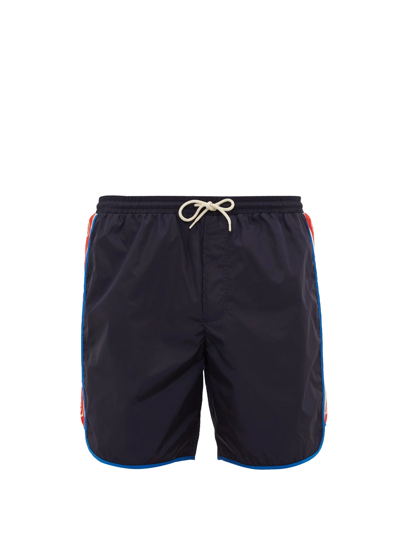 Logo-stripe swim shorts - 1