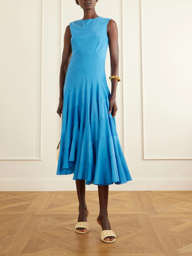 TORY BURCH Flared Cotton And Silk-blend Voile Midi Dress outlook