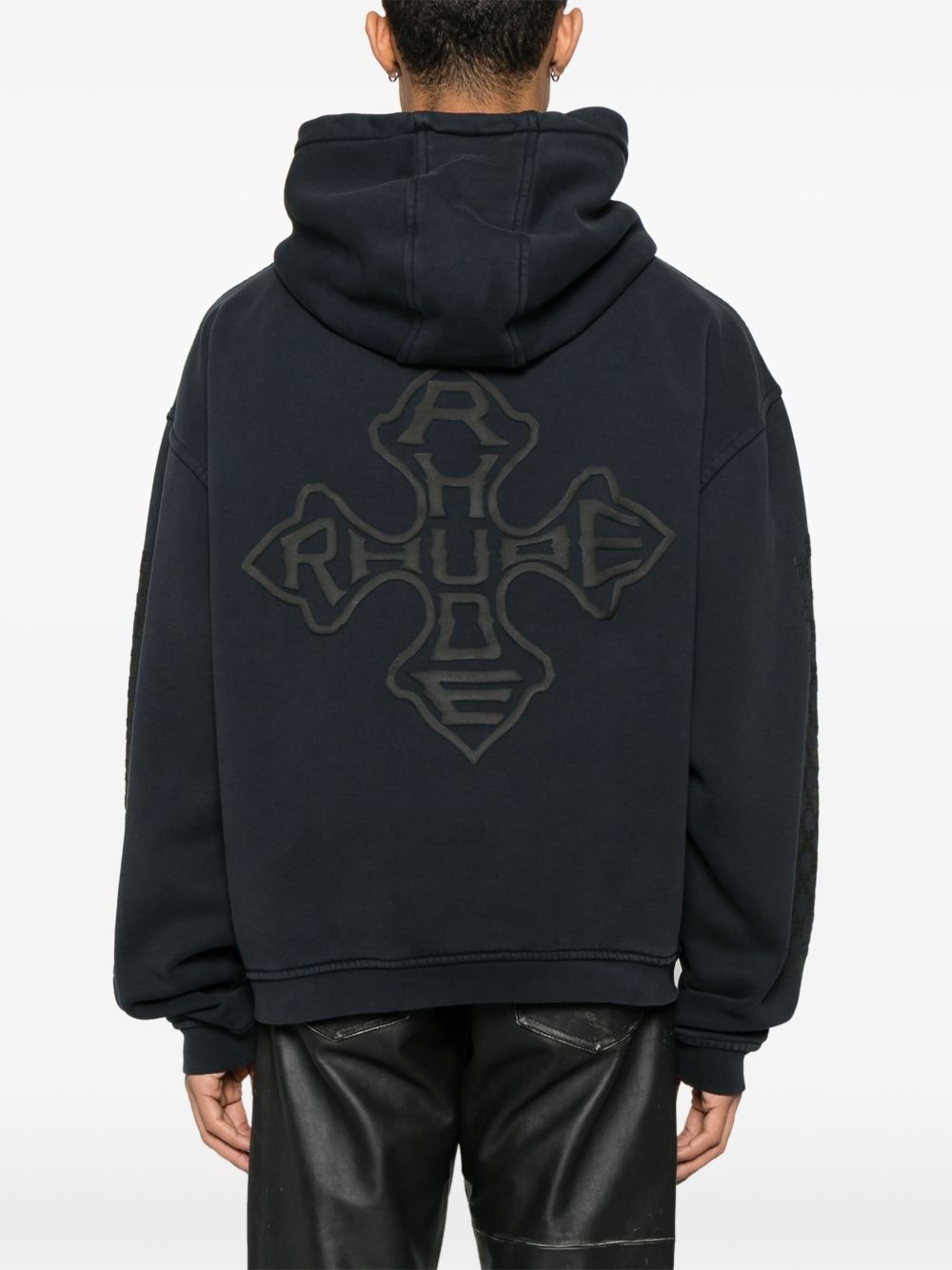 cross-logo hoodie - 4