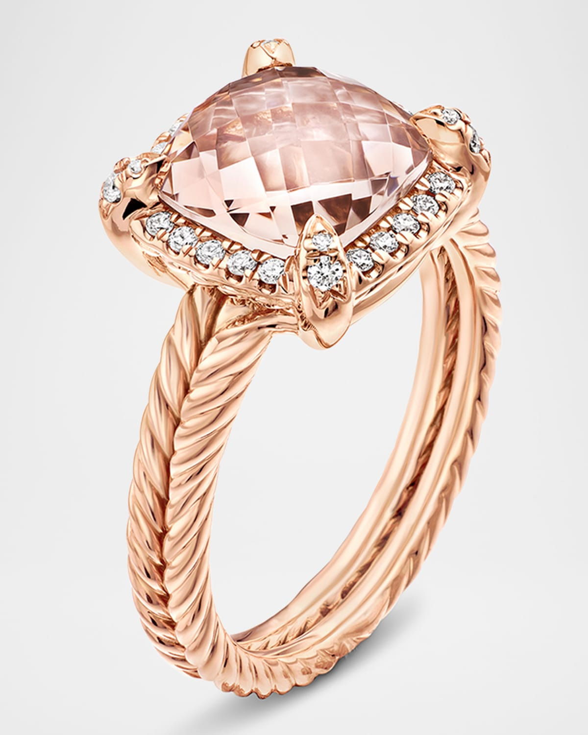 Chatelaine 18k Rose Gold Morganite Ring - 3