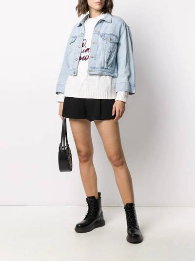 Levi's cropped button-up denim jacket outlook