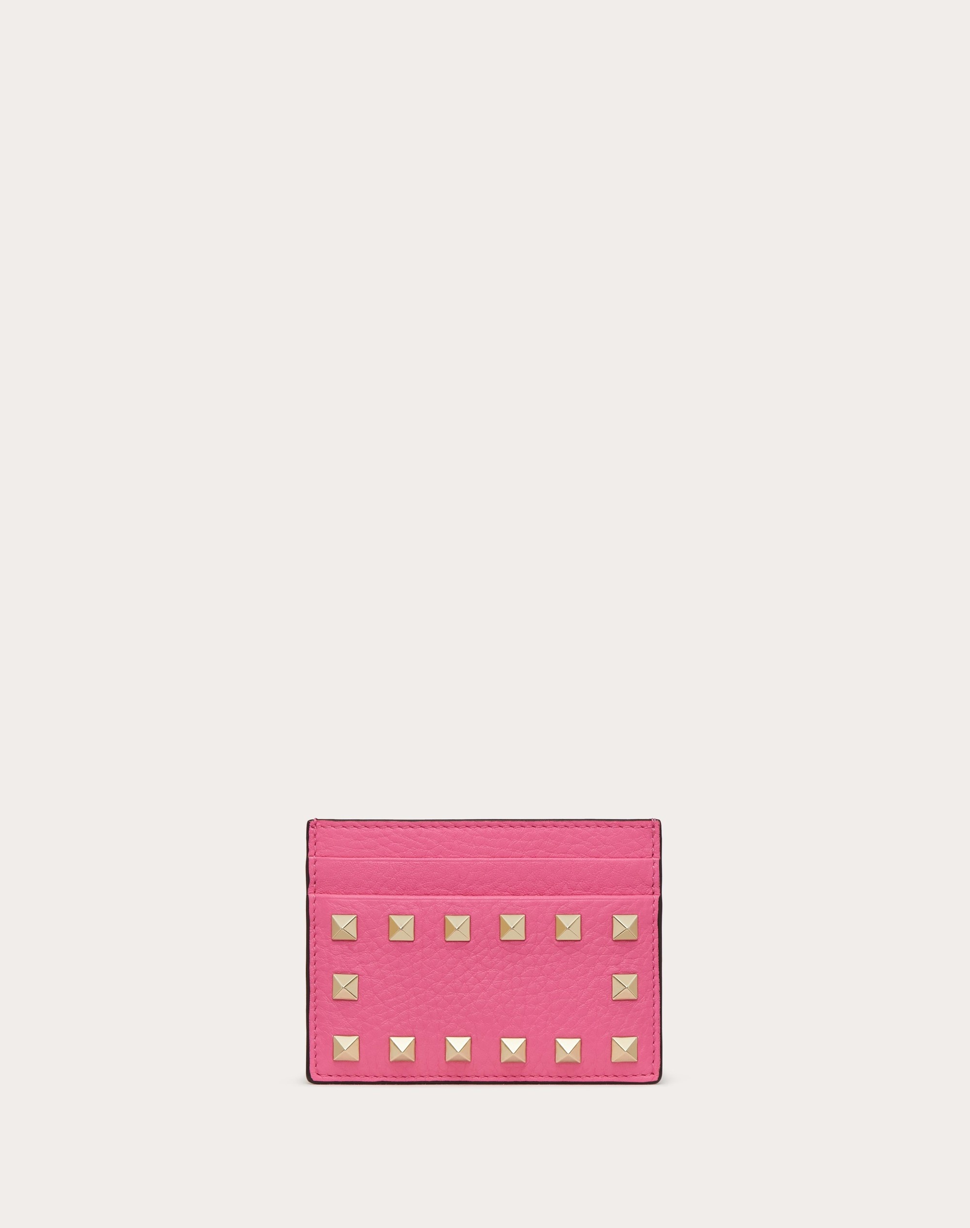 ROCKSTUD GRAINY CALFSKIN CARDHOLDER - 1
