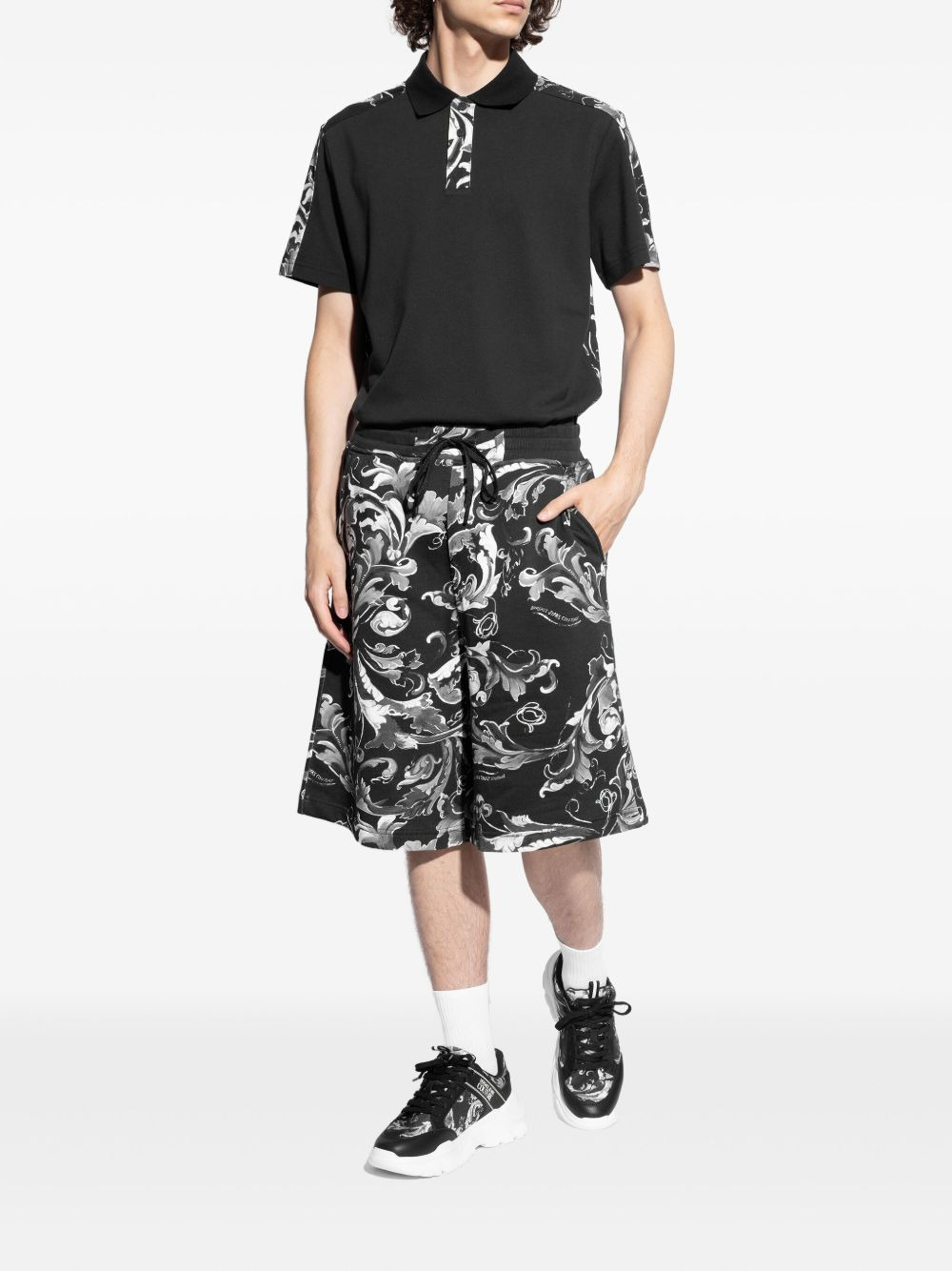 baroque-print sneakers - 5