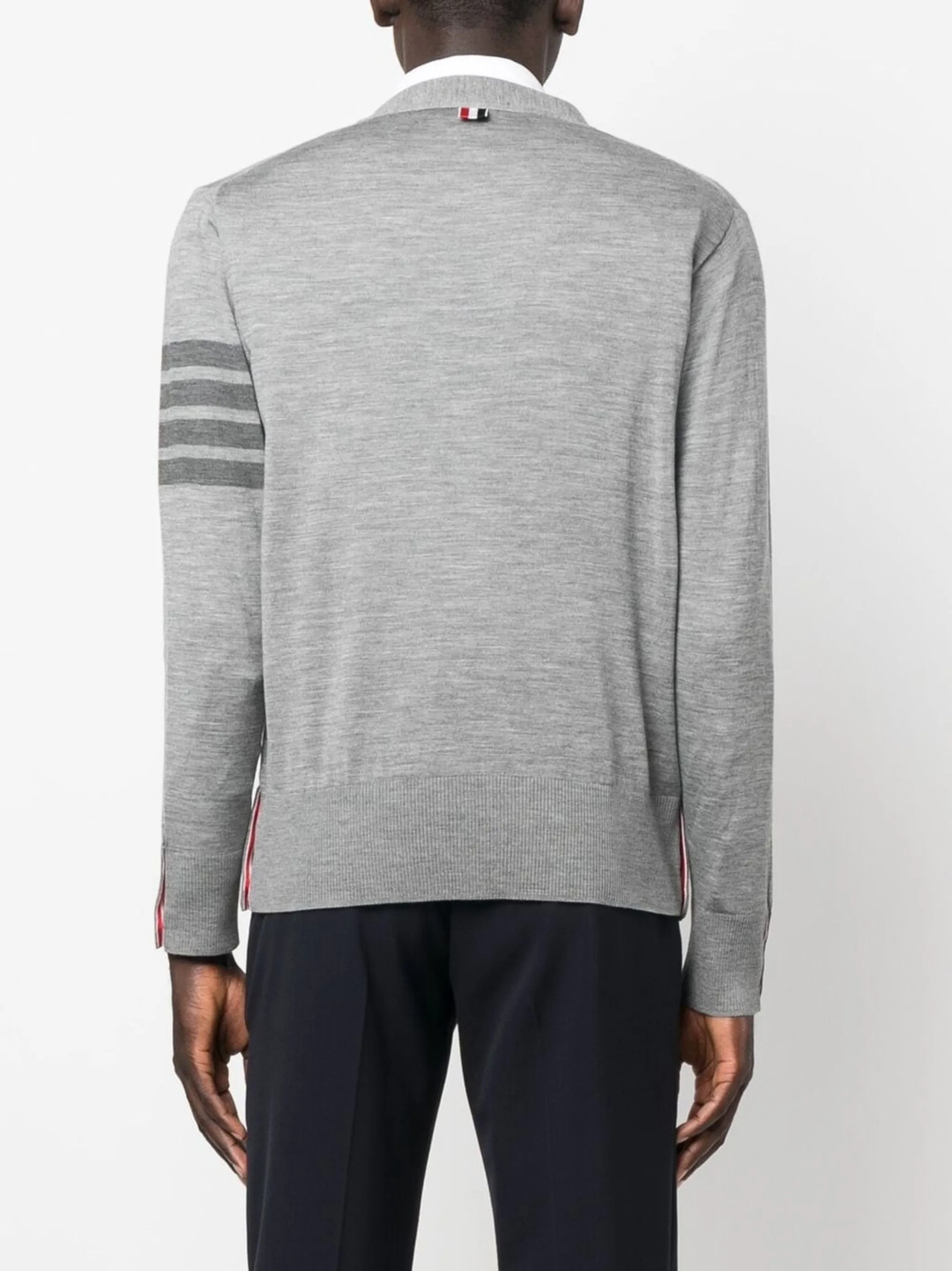 Wool 4-Bar V-Neck Cardigan Men - 4