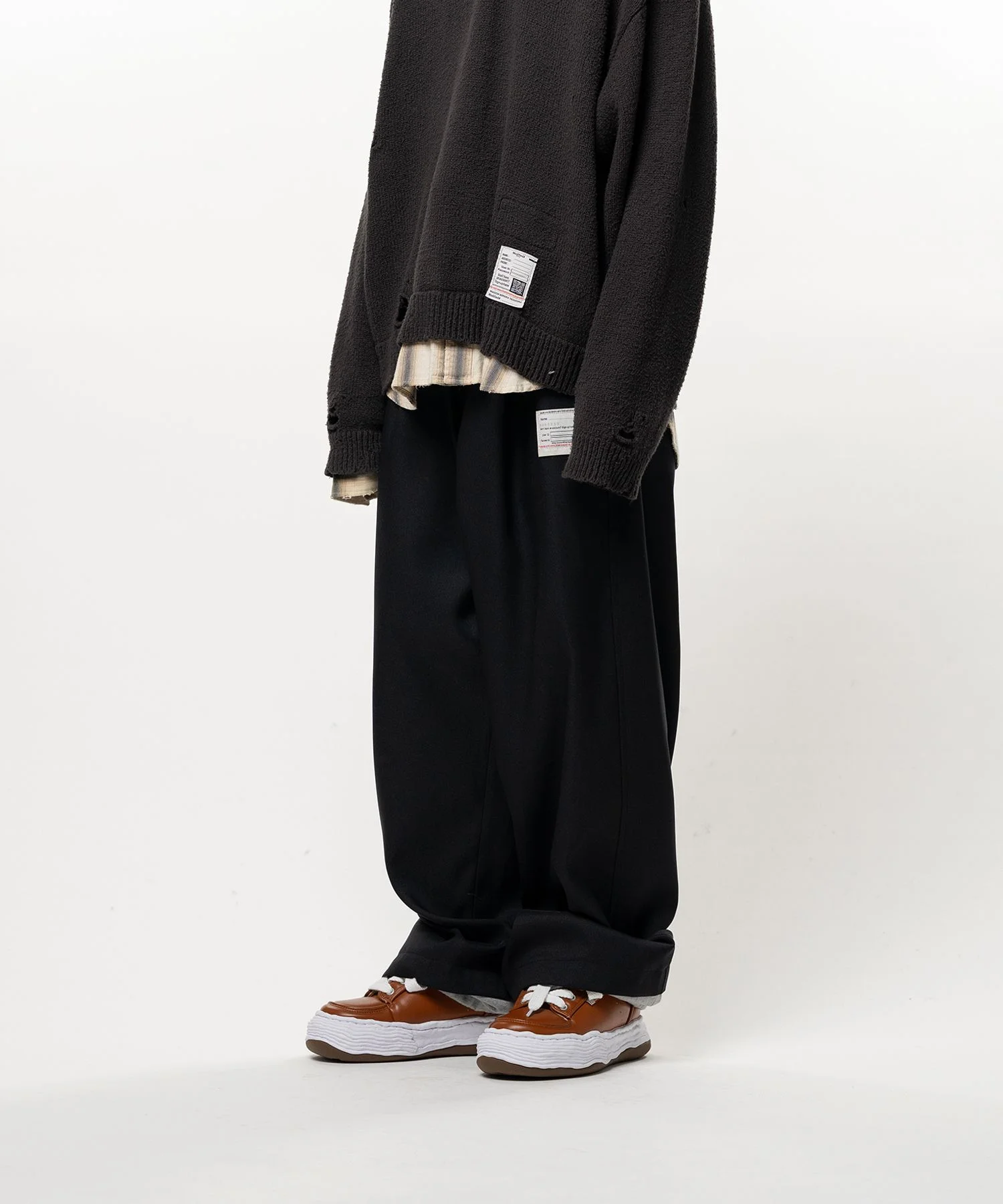 Sweat Layered Twill Pants - 1