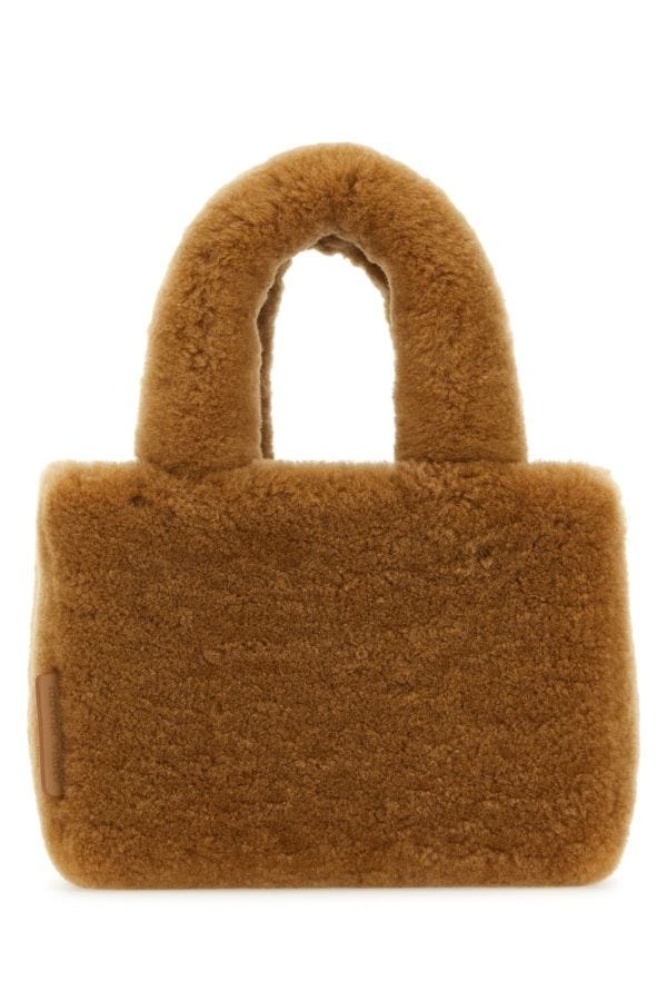 Amina Muaddi Woman Camel Shearling Amini Giuly Handbag - 1