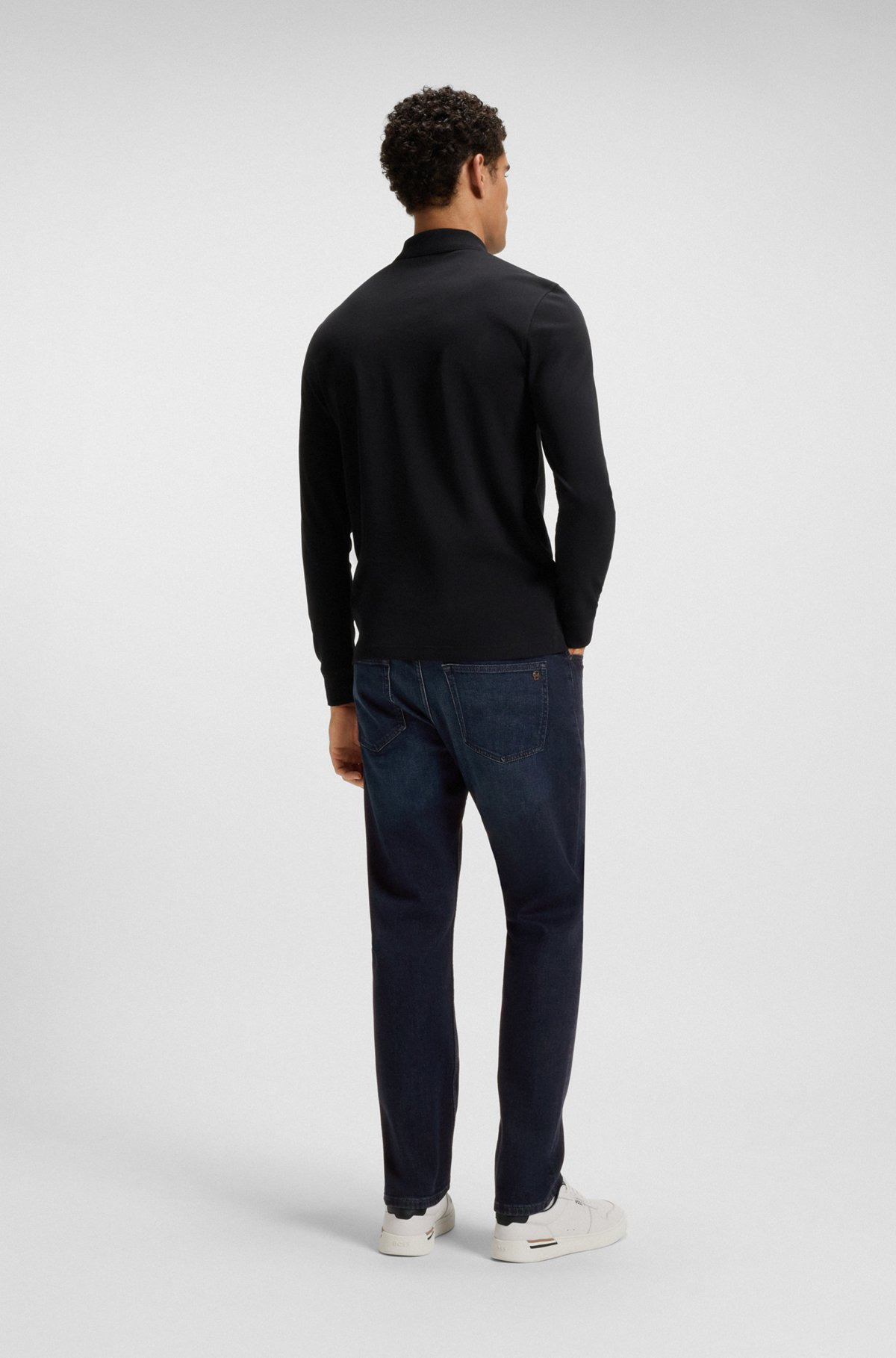 SLIM-FIT JEANS IN BLUE COMFORT-STRETCH DENIM - 4