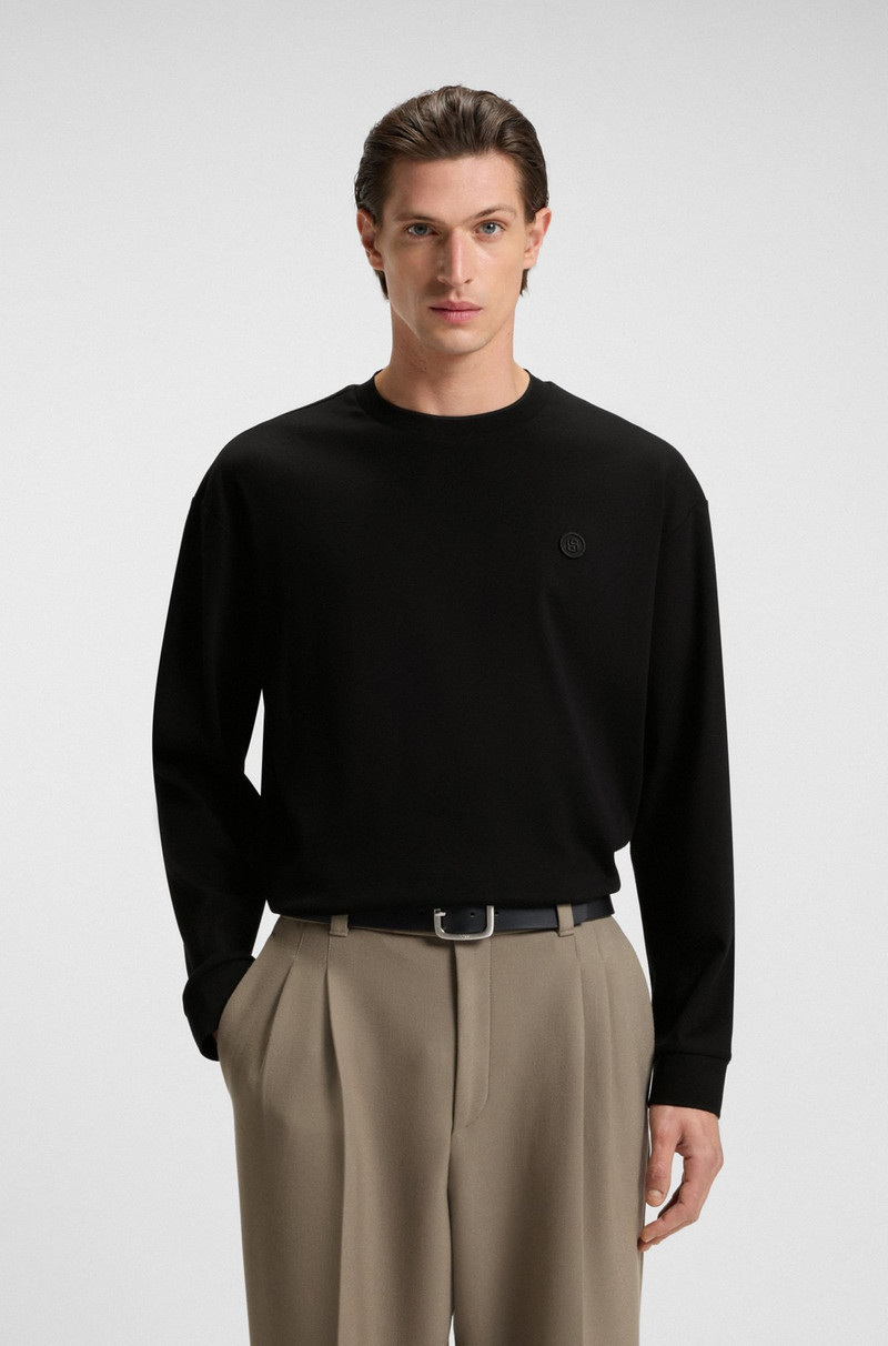 MERCERIZED-COTTON T-SHIRT WITH DOUBLE B MONOGRAM 2