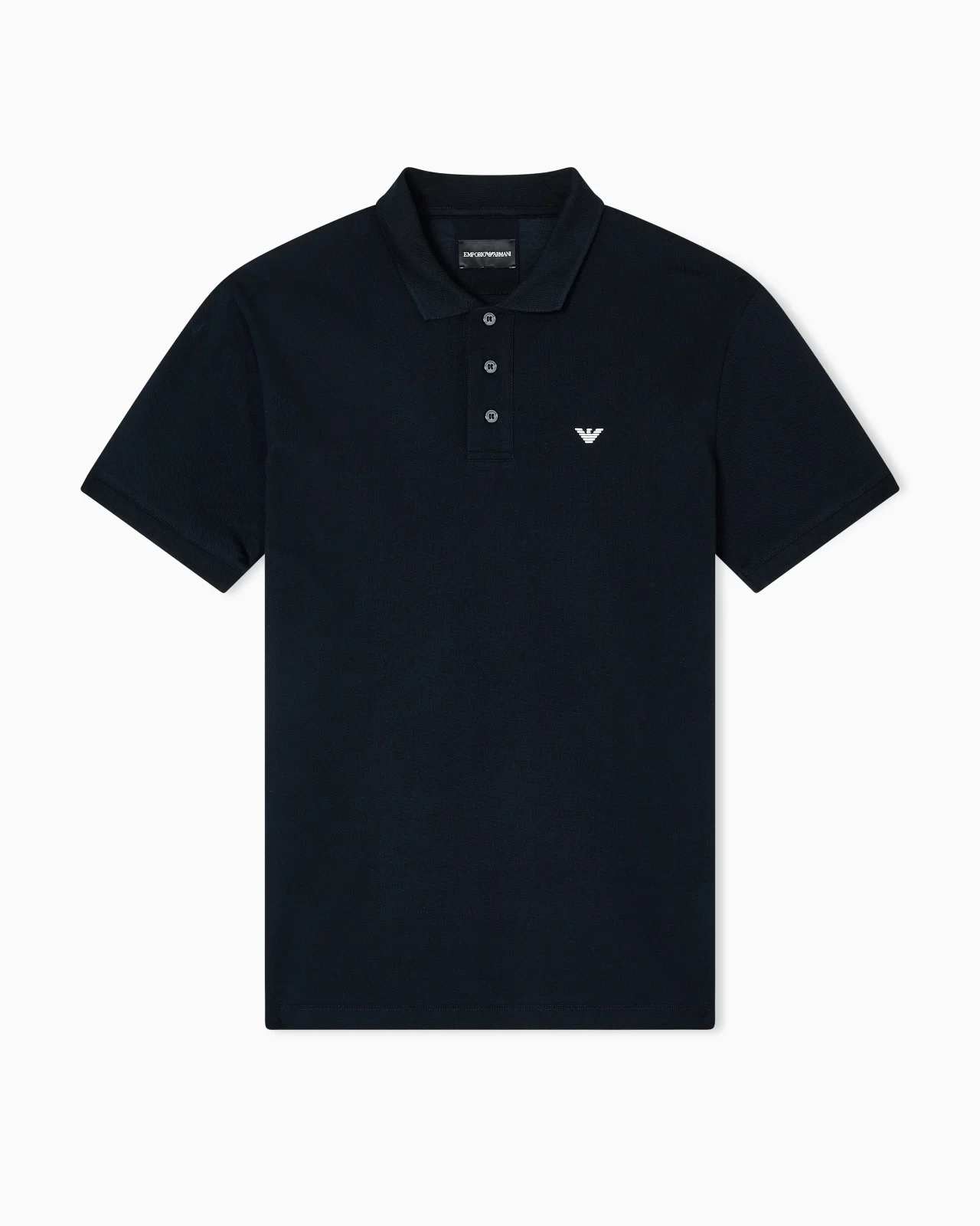 MERCERISED PIQUÉ POLO SHIRT WITH MICRO EAGLE - 1