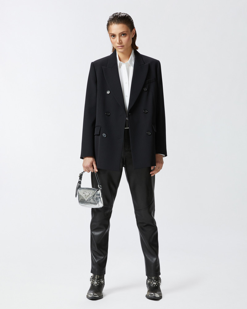 OVERSIZED DOUBLE-BREASTED WOOL-BLEND TWILL BLAZER 3