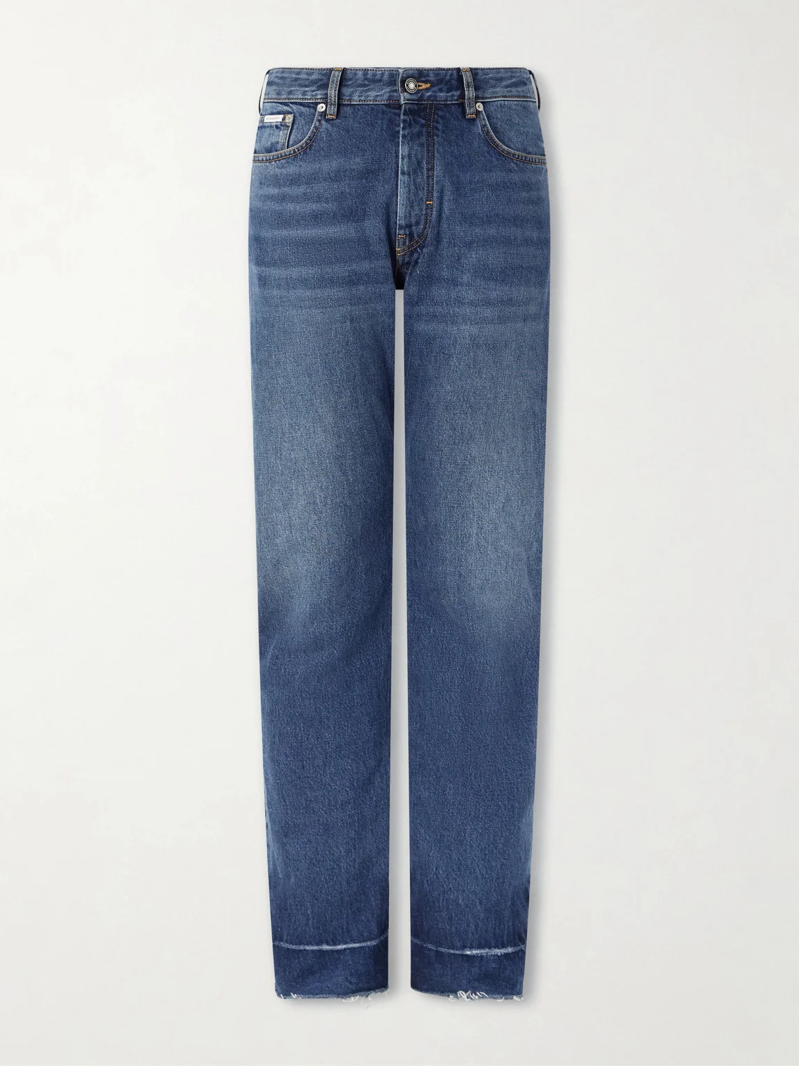 Straight-Leg Fringed Jeans - 1