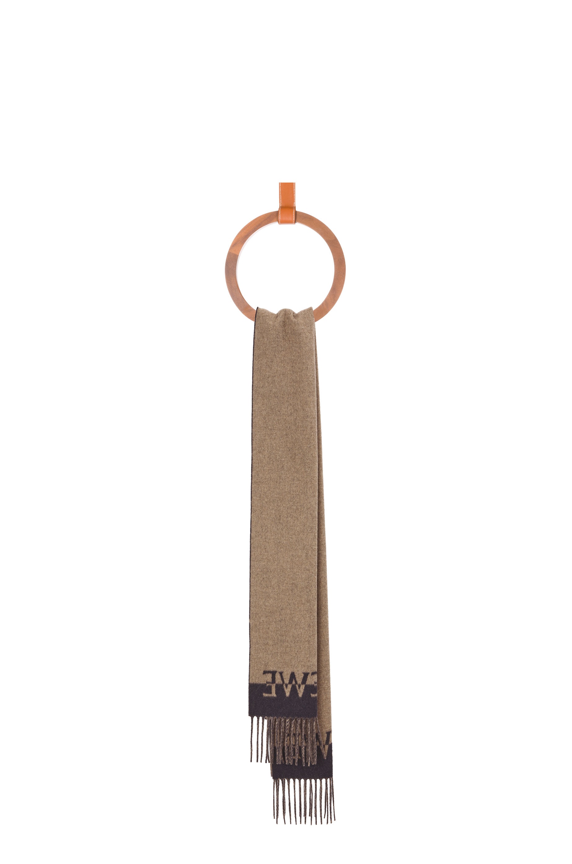 Bicolour LOEWE scarf in wool and cashmere - 2
