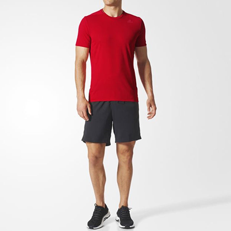 Men's adidas Running Short Sleeve Red T-Shirt BQ7270 - 5