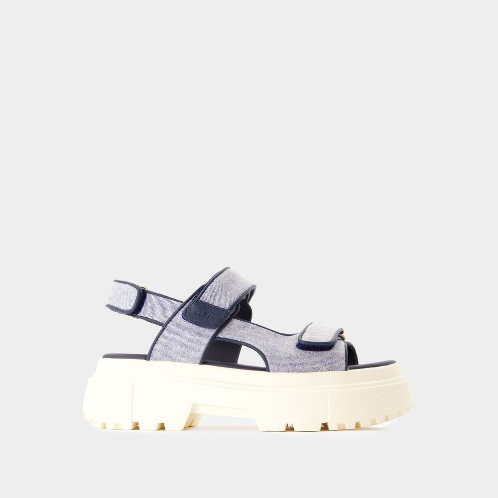 サンダル・ミュール HOGAN Women Sandals HXW6440FH90T717D48 BLUE HOGAN Hogan HOGAN SANDALS | baltini | REVERSIBLE