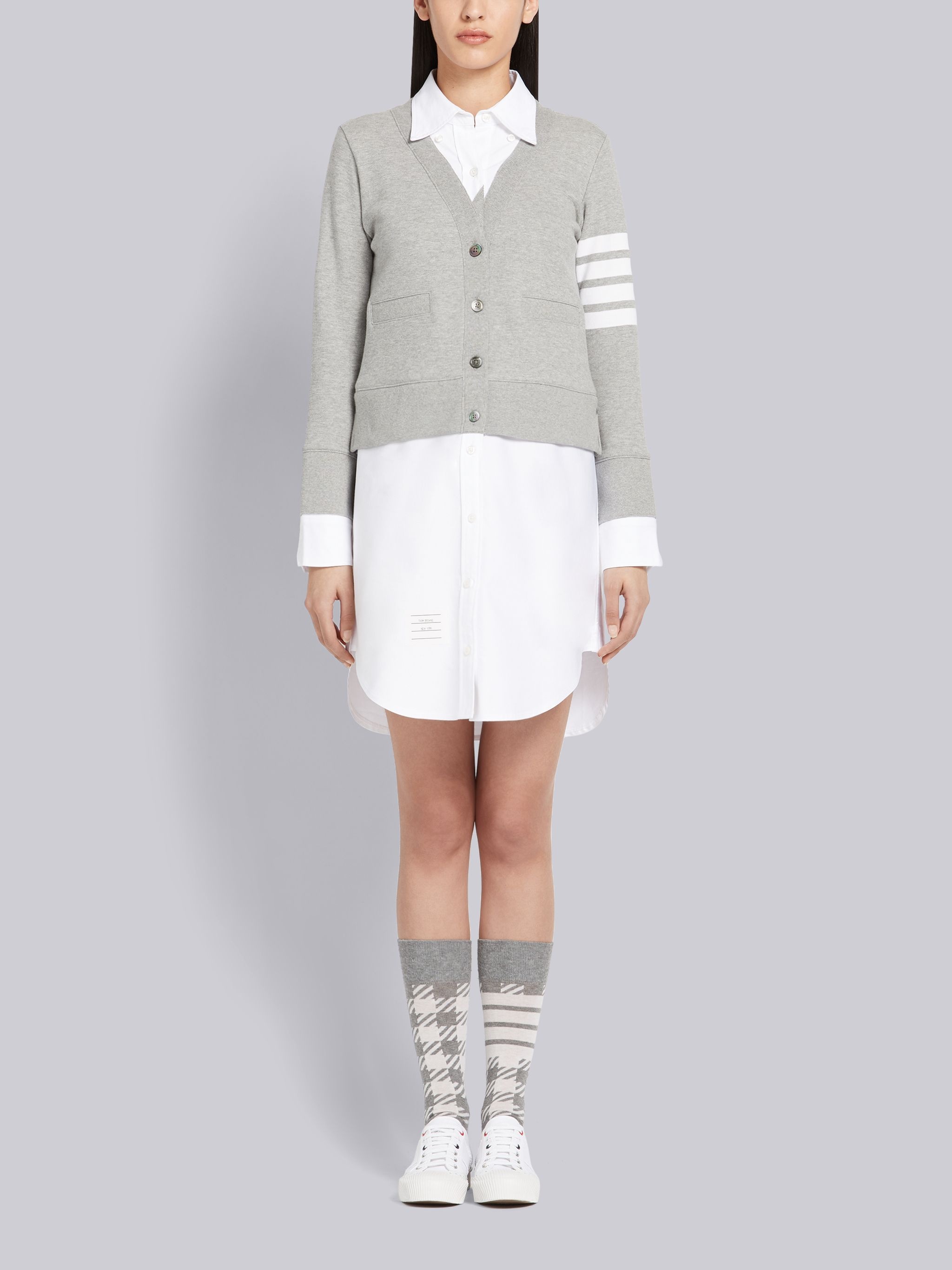 Trompe L'oeil Cardigan Shirtdress - 1
