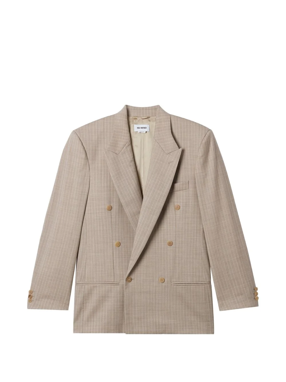 double-breasted pinstripe blazer - 1