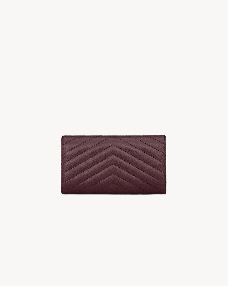 SAINT LAURENT CASSANDRE LARGE FLAP WALLET IN GRAIN DE POUDRE LEATHER outlook