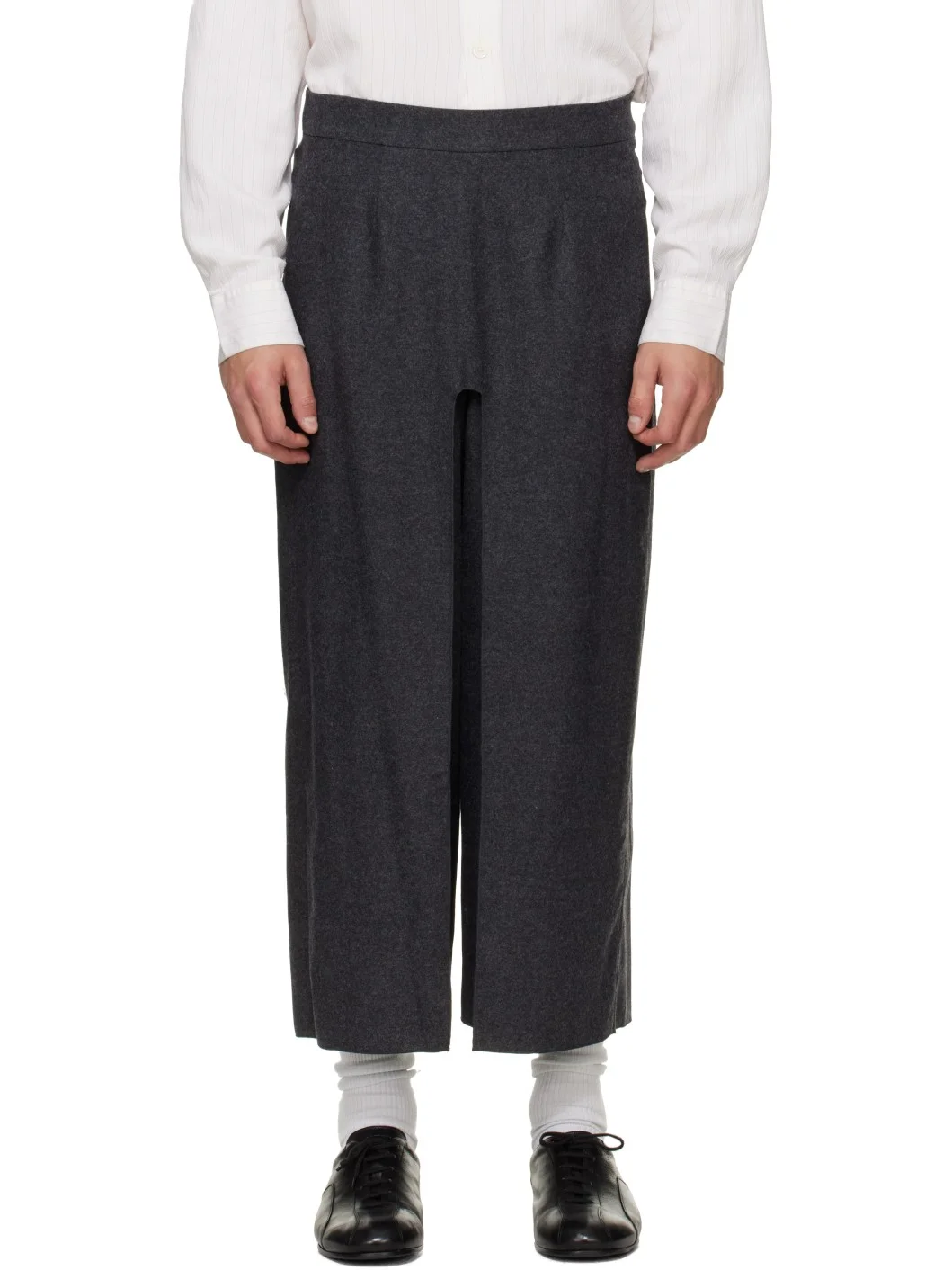 Gray Wool Trousers - 1