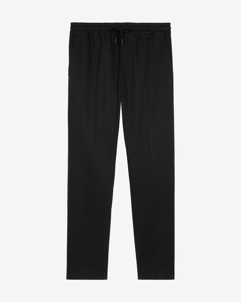 BLACK STRAIGHT PANTS - 1