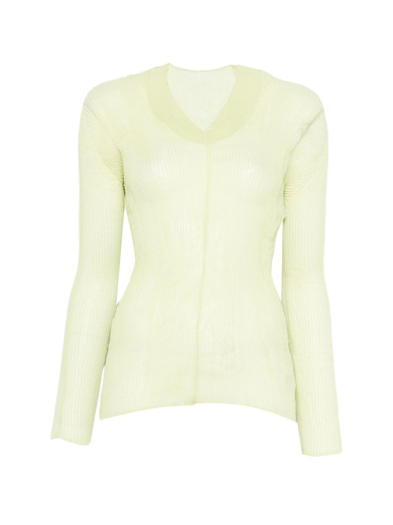 V-neck ruffled T-shirt 1