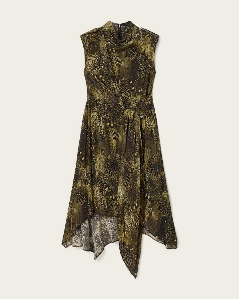 PERSIA ASYMMETRIC MIDI DRESS - 1