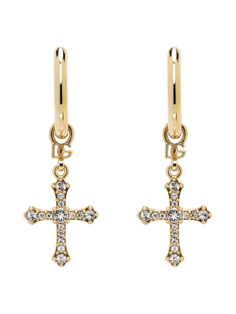 crucifix drop earrings - 1