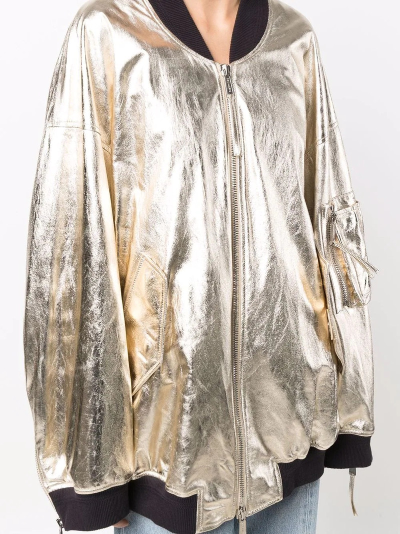 oversized metallic bomber jacket 5