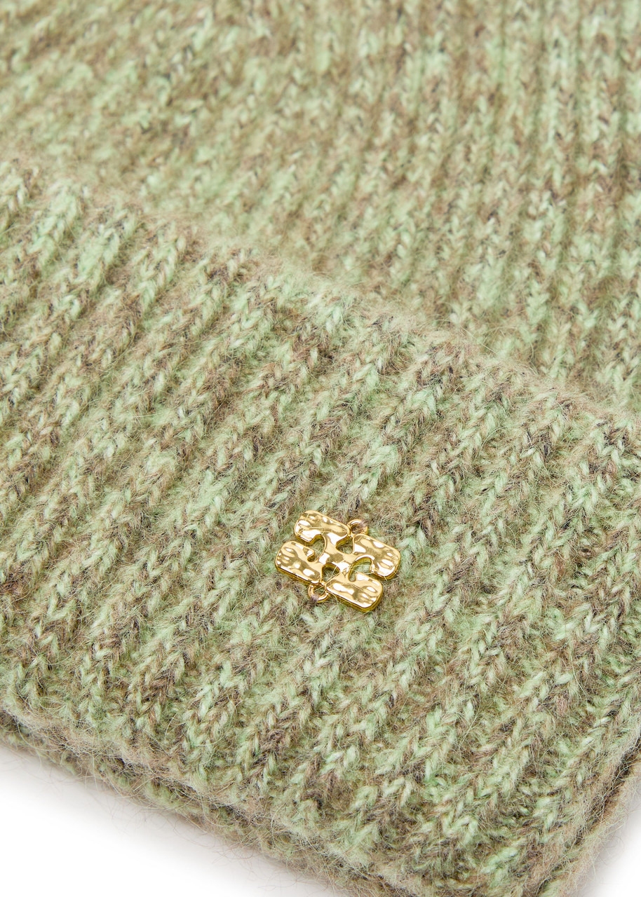 Ganni Melange Brushed Wool-blend Beanie - 3